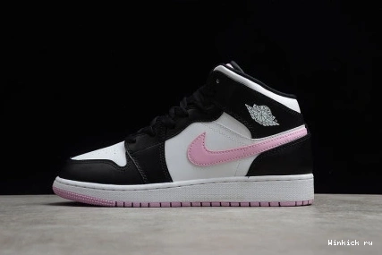 WHITE MID LIGHT JORDAN 1 PINK-BLACK ARCTIC AIR 0717